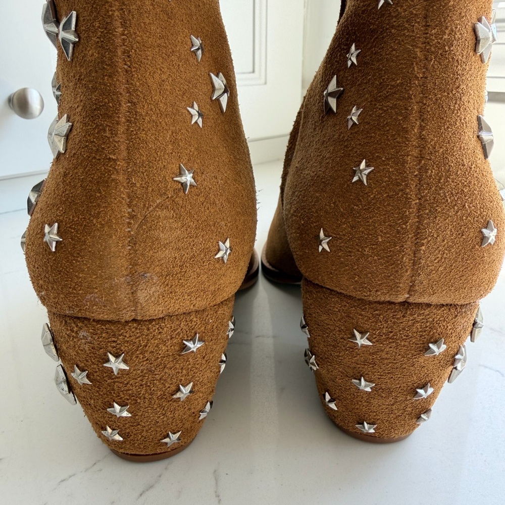 Matisse Brown Suede Star-Studded Ankle Boots - Picture 6 of 11